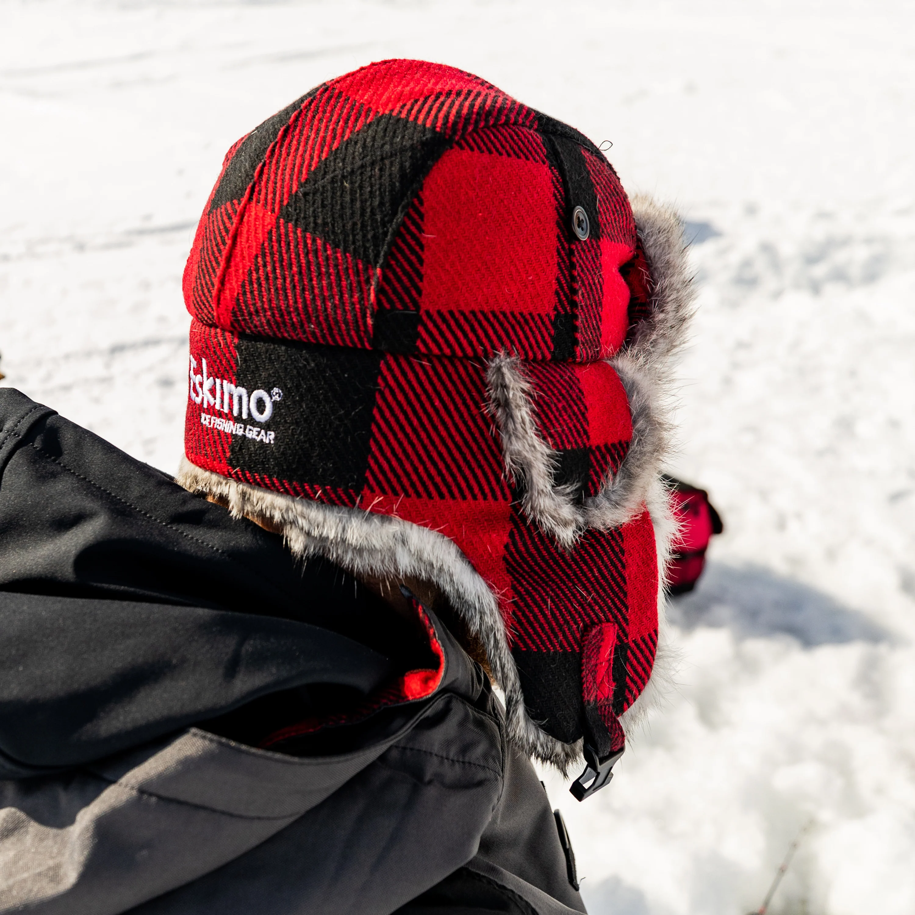 Plaid Alaskan Fur Hat - Image 3