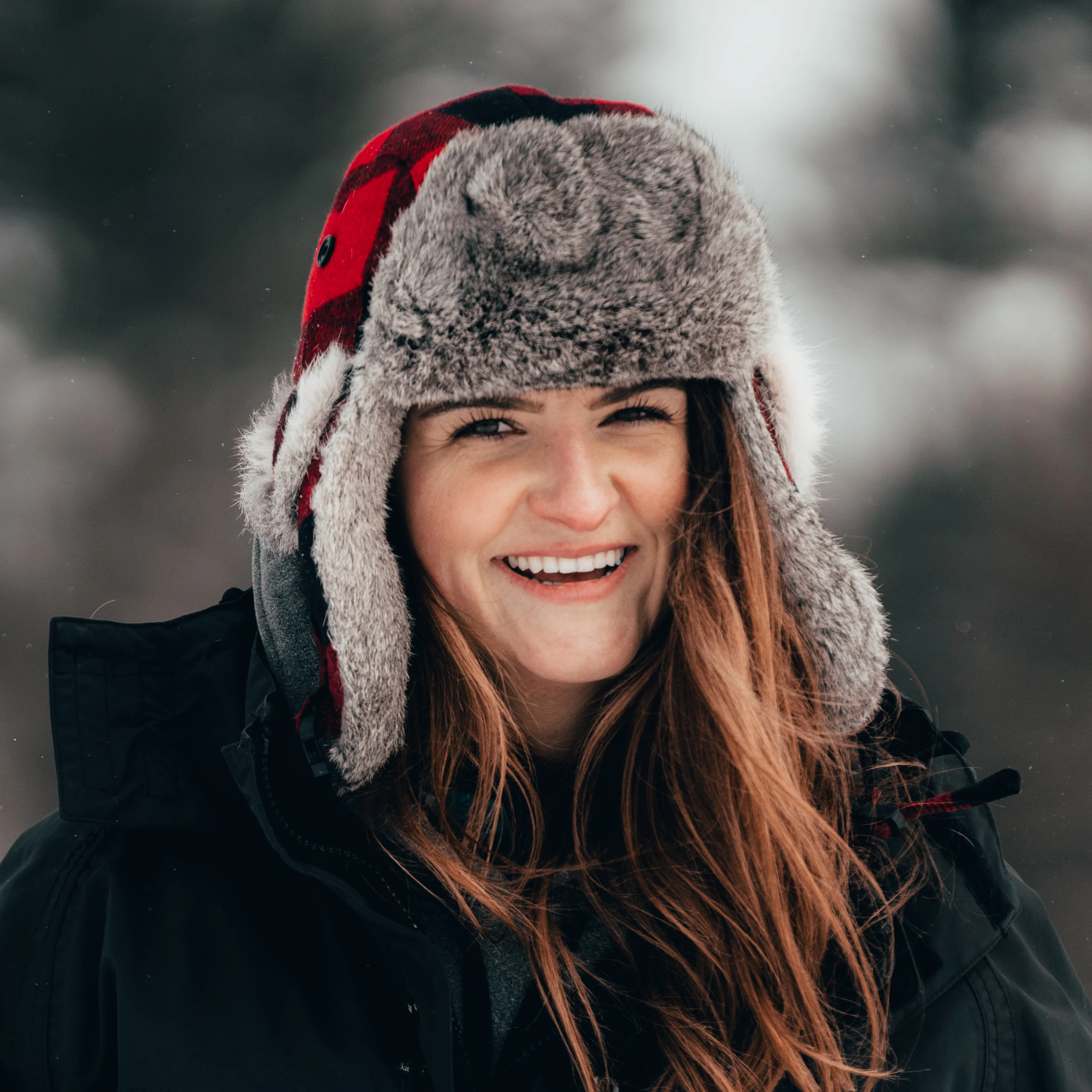 Plaid Alaskan Fur Hat - Image 5