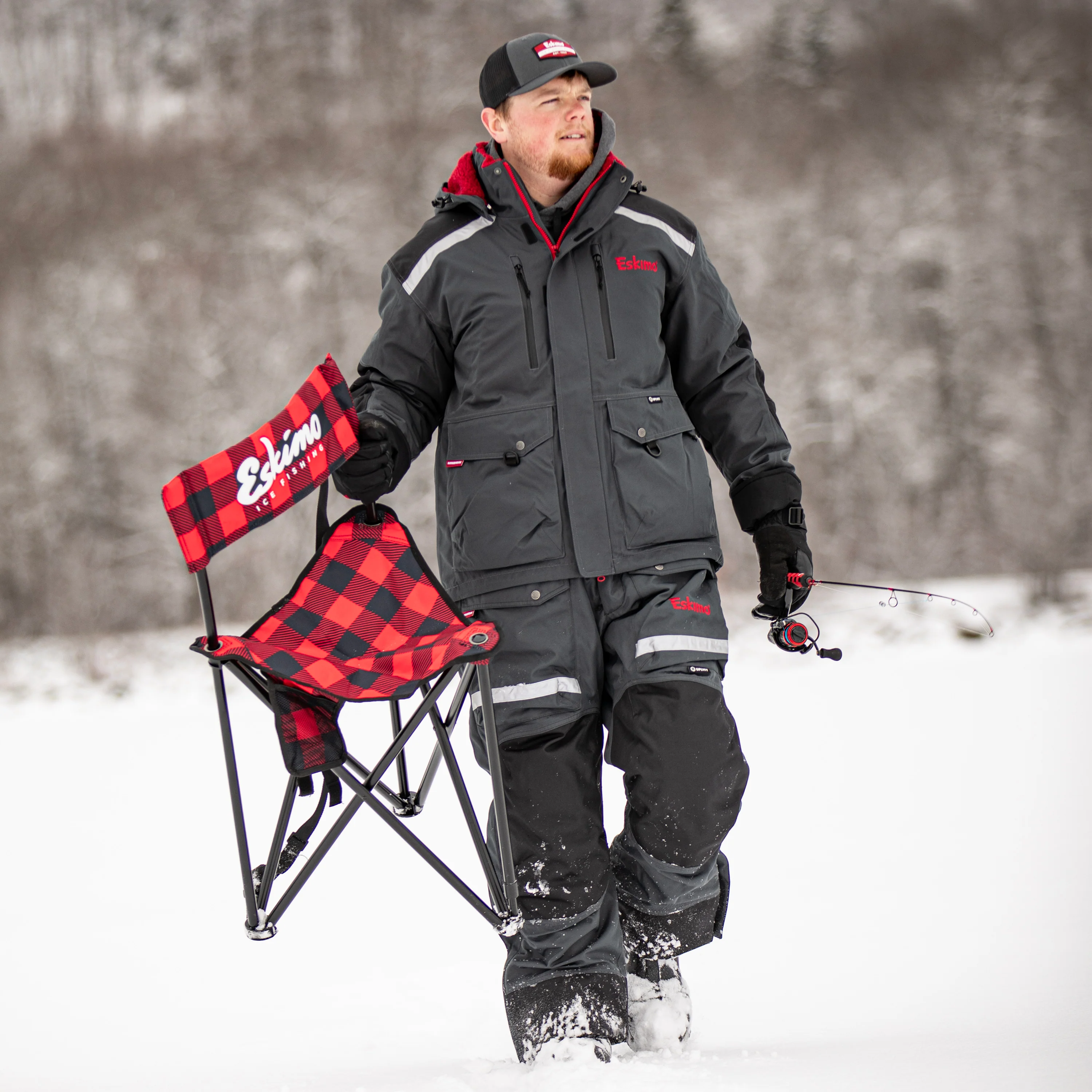 Plaid XL Folding Ice Chair - Image 4